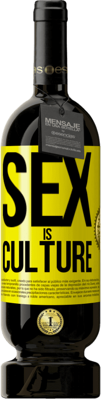 49,95 € 送料無料 | 赤ワイン プレミアム版 MBS® 予約する セックスは文化です 黄色のラベル. カスタマイズ可能なラベル 予約する 12 月 収穫 2016 Tempranillo