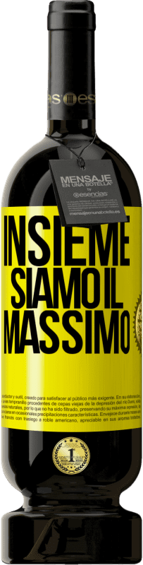 49,95 € Spedizione Gratuita | Vino rosso Edizione Premium MBS® Riserva Insieme siamo il massimo Etichetta Gialla. Etichetta personalizzabile Riserva 12 Mesi Raccogliere 2014 Tempranillo