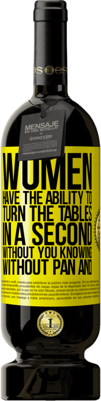 49,95 € 免费送货 | 红酒 高级版 MBS® 预订 妇女有能力在一秒钟内转过桌子。不知不觉，没有平底锅，没有煎蛋 黄色标签. 可自定义的标签 预订 12 个月 收成 2016 Tempranillo