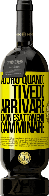 49,95 € Spedizione Gratuita | Vino rosso Edizione Premium MBS® Riserva Adoro quando ti vedo arrivare e non esattamente camminare Etichetta Gialla. Etichetta personalizzabile Riserva 12 Mesi Raccogliere 2016 Tempranillo
