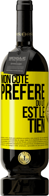 49,95 € Envoi gratuit | Vin rouge Édition Premium MBS® Réserve Mon côté préféré du lit est le tien Étiquette Jaune. Étiquette personnalisable Réserve 12 Mois Récolte 2014 Tempranillo