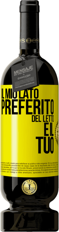 49,95 € Spedizione Gratuita | Vino rosso Edizione Premium MBS® Riserva Il mio lato preferito del letto è il tuo Etichetta Gialla. Etichetta personalizzabile Riserva 12 Mesi Raccogliere 2014 Tempranillo