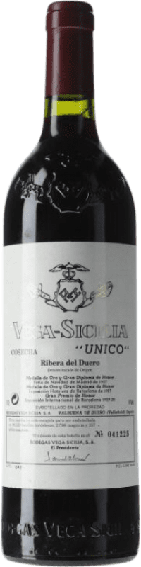 1 252,95 € Бесплатная доставка | Красное вино Vega Sicilia Único Гран Резерва D.O. Ribera del Duero Кастилия-Леон Испания Cabernet Sauvignon — Каберне Совиньон, Tinta — Тинта 75 cl