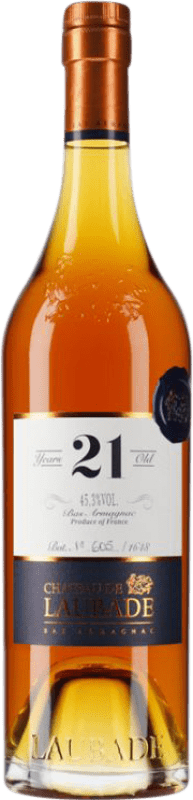 118,95 € Envio grátis | Armagnac Château de Laubade I.G.P. Bas Armagnac França 21 Anos 70 cl