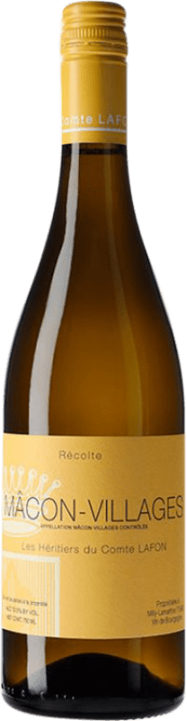 37,95 € Envío gratis | Vino Blanco Les Héritiers du Comte Lafon Villages A.O.C. Mâcon Borgoña Francia Chardonnay 75 cl