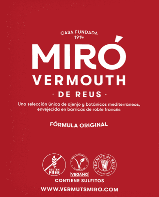 143,95 € Envío gratis | Vermut Miró QCD Rojo Tinto España Bag in Box 18 L