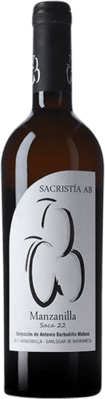 24,95 € 送料無料 | 白ワイン Sacristía AB Nº 22 D.O. Manzanilla-Sanlúcar de Barrameda アンダルシア スペイン Palomino Fino ミディアムボトル 50 cl