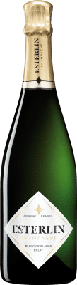 57,95 € 送料無料 | 白のスパークリングワイン Esterlin Éclat Blanc de Blancs A.O.C. Champagne シャンパン フランス Chardonnay — シャルドネ 75 cl