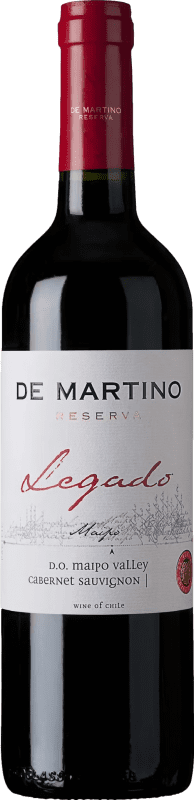 26,95 € 免费送货 | 红葡萄酒 De Martino Legado 珍藏 I.G. Valle del Maipo 迈波谷 智利 Cabernet Sauvignon — 赤霞珠 75 cl