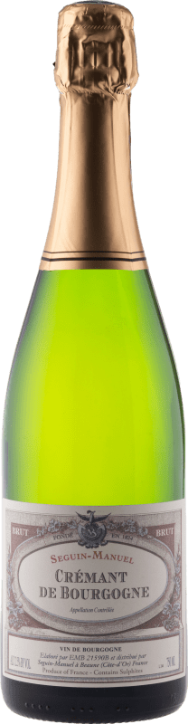45,95 € Envio grátis | Espumante Branco Seguin-Manuel A.O.C. Crémant de Bourgogne Borgonha França Pinot Noir, Chardonnay, Aligoté 75 cl