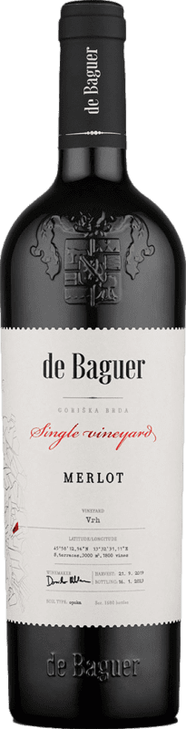 128,95 € 免费送货 | 红葡萄酒 Klet Brda De Baguer Single Vineyard — 单一葡萄园 I.G. Primorska Goriška Brda 斯洛文尼亚 Merlot — 梅洛 75 cl