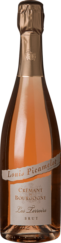 33,95 € Envío gratis | Espumoso Rosado Louis Picamelot Les Terroirs Brut Rosé — Rosado A.O.C. Crémant de Bourgogne Borgoña Francia Pinot Negro 75 cl