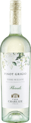 10,95 € Envío gratis | Vino Blanco Casa Charlize I.G.T. Terre Siciliane Sicilia Italia Pinot Gris 75 cl
