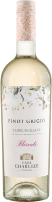 10,95 € Free Shipping | Rosé Wine Casa Charlize Floreale Blush I.G.T. Terre Siciliane Sicily Italy Pinot Gris 75 cl