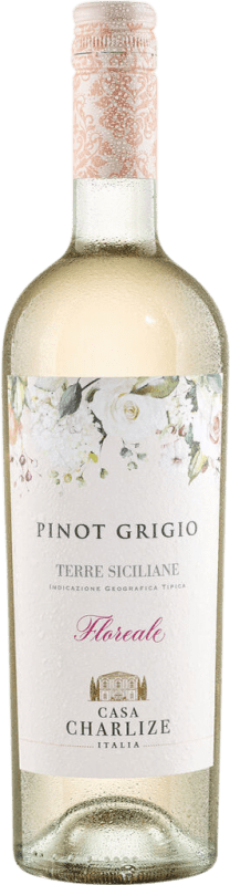 10,95 € Envío gratis | Vino Rosado Casa Charlize Floreale Blush I.G.T. Terre Siciliane Sicilia Italia Pinot Gris 75 cl