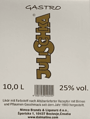 291,95 € 送料無料 | リキュール Nimco Julischka Gastro クロアチア ポリタンク 10 L