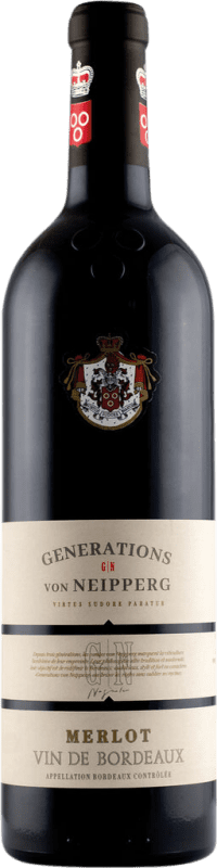 14,95 € Kostenloser Versand | Rotwein Comtes von Neipperg Generations Frankreich Merlot 75 cl