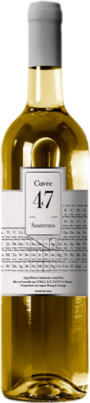 16,95 € Envio grátis | Vinho Doce Famille Passaga 47 Cuvée A.O.C. Sauternes Bordeaux França Sémillon, Muscadelle, Sauvignon Meia Garrafa 37 cl
