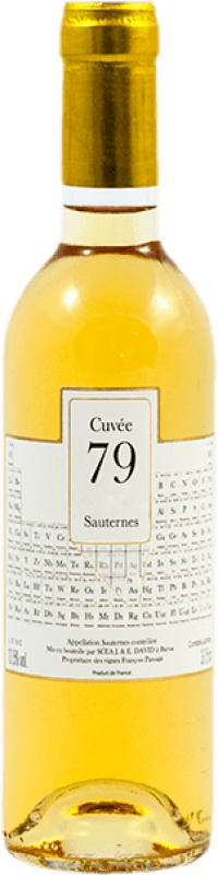 24,95 € Spedizione Gratuita | Vino Dolce Famille Passaga 79 Cuvée A.O.C. Sauternes bordò Francia Sémillon, Muscadelle, Sauvignon Mezza Bottiglia 37 cl