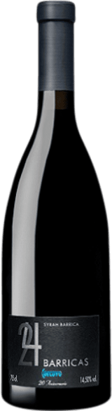 14,95 € Spedizione Gratuita | Vino Rosso Megía Corcovo 24 Barricas D.O. Valdepeñas Castilla-La Mancha Spagna Syrah 75 cl