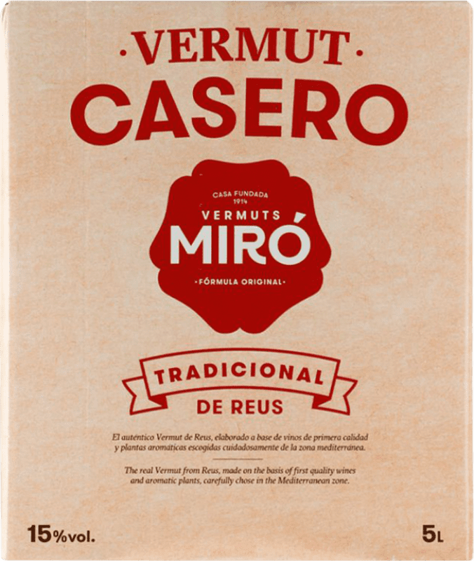 41,95 € Free Shipping | Vermouth Miró Casero Tinto — Red Spain Bag in Box 5 L