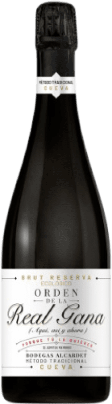 12,95 € Spedizione Gratuita | Spumante Bianco Alcardet Real Gana Brut Riserva Spagna Macabeo, Chardonnay, Airén 75 cl