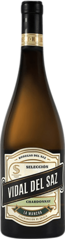 6,95 € Kostenloser Versand | Weißwein Del Saz Vidal D.O. La Mancha Kastilien-La Mancha Spanien Macabeo, Chardonnay 75 cl