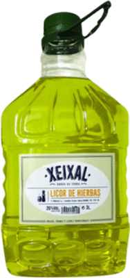 37,95 € Envio grátis | Licor de Ervas Xeixal Espanha Garrafão 3 L