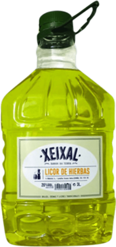 37,95 € Envio grátis | Licor de Ervas Xeixal Espanha Garrafão 3 L