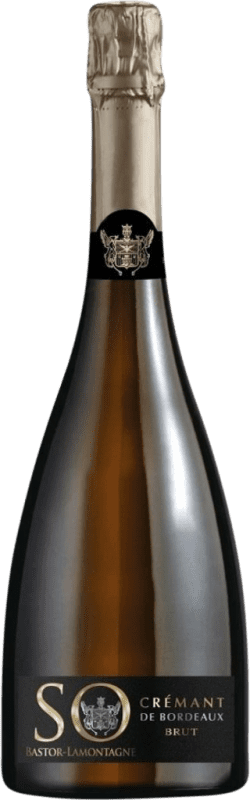 16,95 € Бесплатная доставка | Белое игристое вино Château Bastor-Lamontagne Brut — брют A.O.C. Crémant de Bordeaux Бордо Франция 75 cl