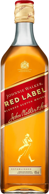 13,95 € Envio grátis | Whisky Blended Johnnie Walker Red Label Reino Unido Garrafa Medium 50 cl