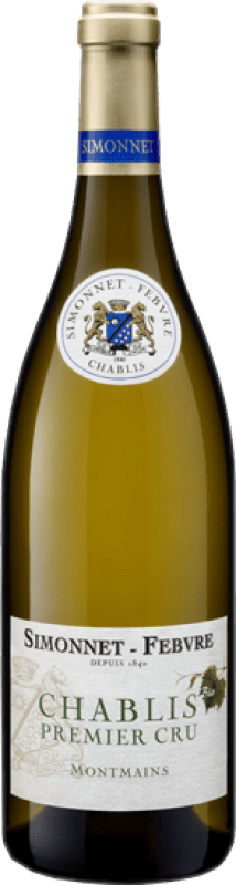 41,95 € Kostenloser Versand | Weißwein Simonnet-Febvre Montmains 1er Premier Cru Erste Lage A.O.C. Chablis Burgund Frankreich Bio — Nachhaltig 75 cl