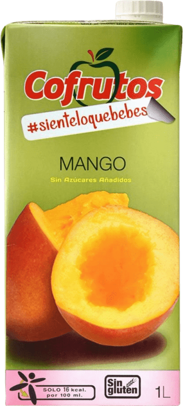 32,95 € Бесплатная доставка | Коробка из 10 единиц Сок Cofrutos Испания Тетра-пак 1 L Mango — Манго