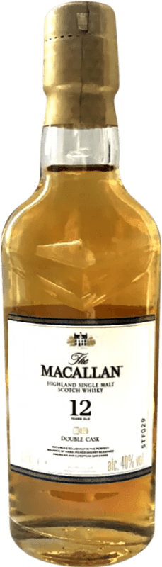 219,95 € 免费送货 | 盒装12个 单一麦芽威士忌 Macallan Double Cask — 双桶 英国 12 岁 小瓶装 5 cl