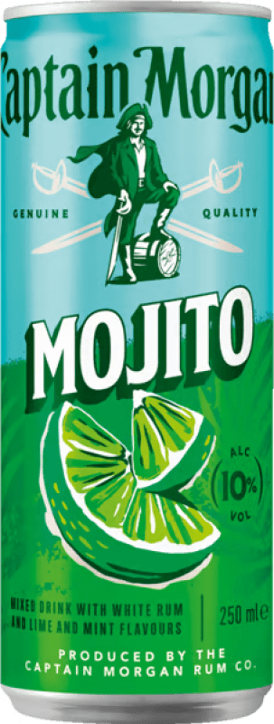 26,95 € 送料無料 | 12個入りボックス ミキサー Captain Morgan White — 白 ジャマイカ 缶 25 cl Mojito — モヒート