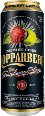 3,95 € Envio grátis | Sidra Kopparberg Suécia Lata Medium 50 cl Strawberry — Morango, Lime — Lima