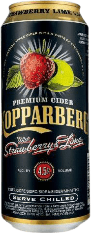 3,95 € Kostenloser Versand | Apfelwein Kopparberg Schweden Medium-Dose 50 cl Strawberry — Erdbeere, Lime — Limette