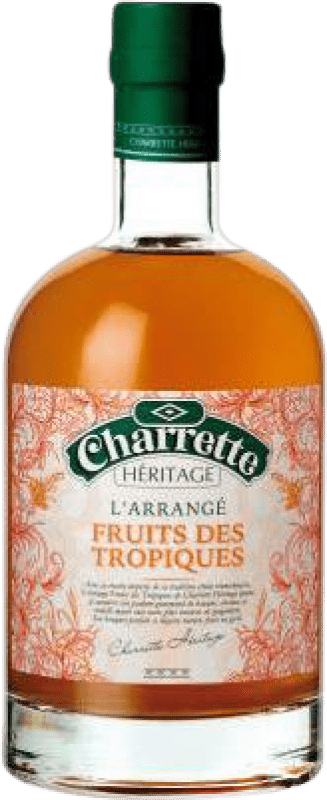 19,95 € Free Shipping | Rum Charrette L'Arrangé Fruits des Tropiques Dorado — Golden Reunion Medium Bottle 50 cl Tropical