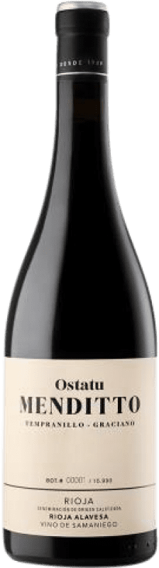 24,95 € 送料無料 | 赤ワイン Ostatu Menditto D.O.Ca. Rioja ラ・リオハ スペイン Tempranillo — テンプラニーリョ, Graciano — グラシアーノ 75 cl