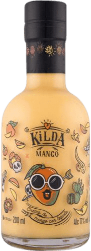 7,95 € Envío gratis | Crema de Licor Kilda Reino Unido Botellín 20 cl Mango, Tequila