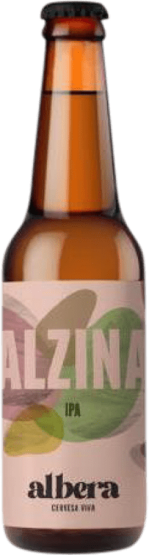 5,95 € Envio grátis | Cerveja L'Albera Alzin Artesanal Espanha Garrafinha Terço 33 cl