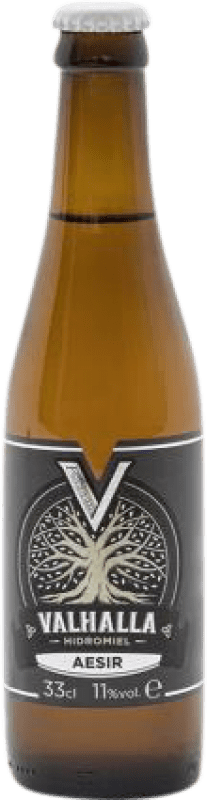 4,95 € Envío gratis | Licor de Hierbas Valhalla Aesir España Botellín Tercio 33 cl Hidromiel