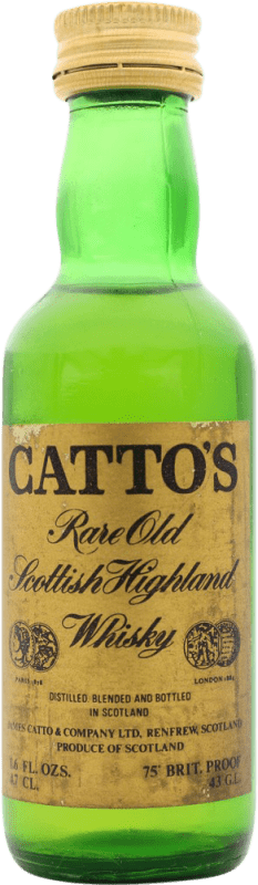 11,95 € Envío gratis | Whisky Blended Catto's Reino Unido Botellín Miniatura 4 cl