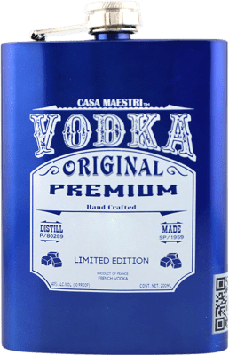 13,95 € Free Shipping | Vodka Casa Maestri 1965 Limited Edition Mexico Small Hip Flask 20 cl