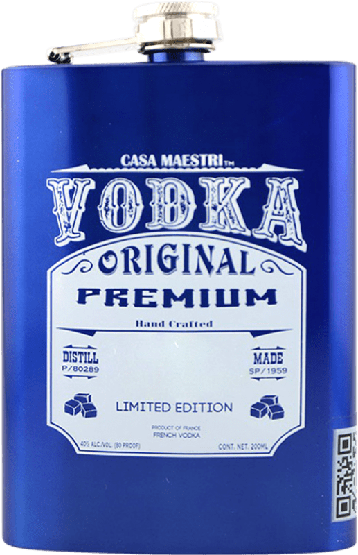 13,95 € 送料無料 | ウォッカ Casa Maestri 1965 限定版 メキシコ 小型フラスク 20 cl