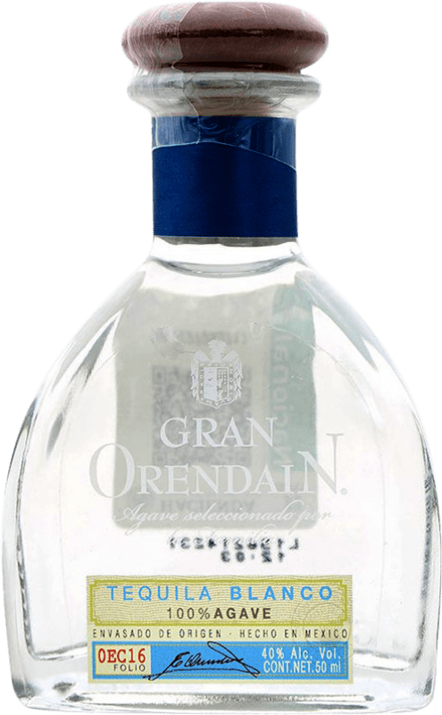 5,95 € Kostenloser Versand | Tequila Orendain Blanco — Weißer Mexiko Miniaturflasche 5 cl