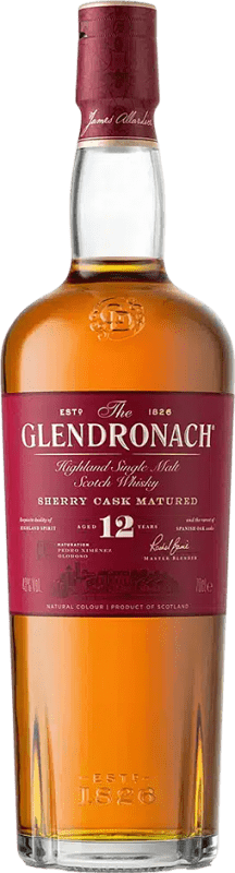 68,95 € 送料無料 | シングルモルトウイスキー Glendronach Sherry Cask Finish — カスクフィニッシュ イギリス 12 年 70 cl