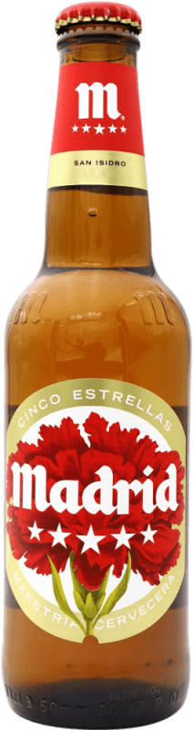 3,95 € 送料無料 | ビール Mahou 5 Estrellas San Isidro 限定版 スペイン 1/3ボトル 33 cl