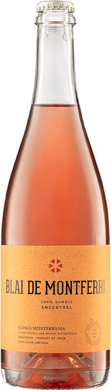 34,95 € Spedizione Gratuita | Spumante Rosato Blai de Montferri Seco — Secco Ancestral — Ancestrale Catalogna Spagna Sumoll 75 cl