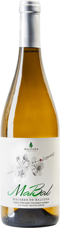 19,95 € Envío gratis | Vino Blanco Balcona Mabal Seco D.O. Bullas Región de Murcia España Macabeo Bio — Biológico 75 cl